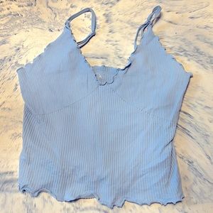 Blue crop top